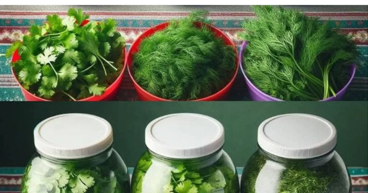 Keep Parsley and Coriander Fresh stored in a jar of water to maintain their freshness.Prompt