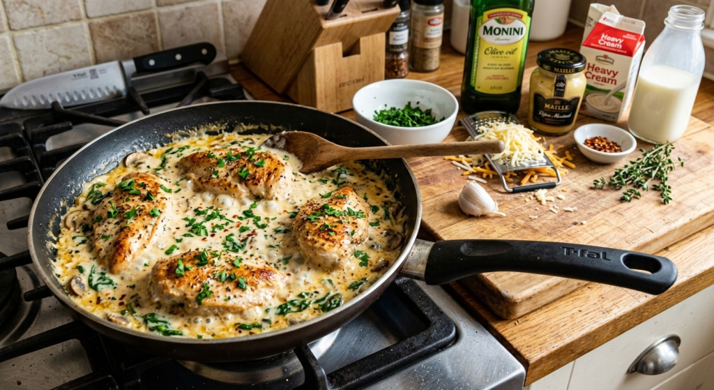 Creamy Chicken Breast in Cheese Sauce