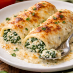 creamy spinach and cheese cannelloni